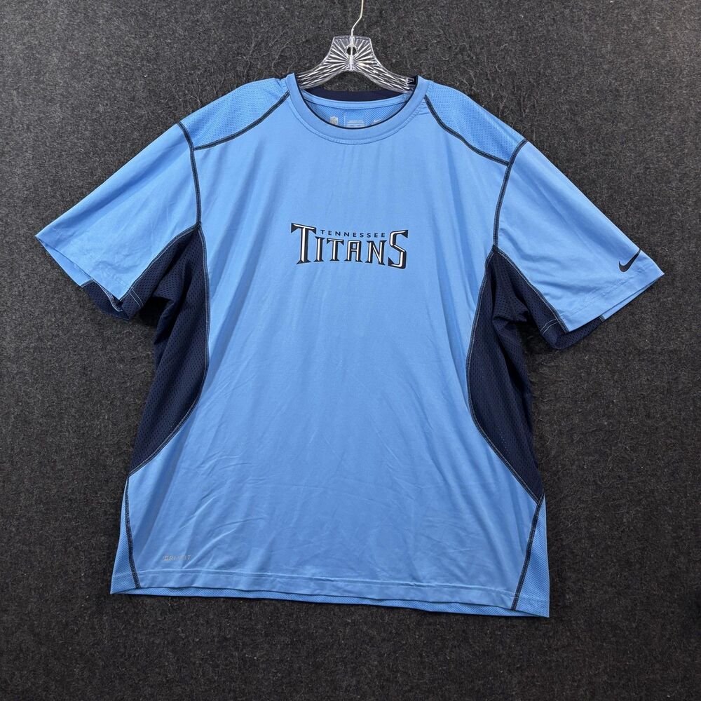 Tennessee Titans Shirt Men's XXL Blue NFL Football Nike Dri-FIT On Field Mesh
